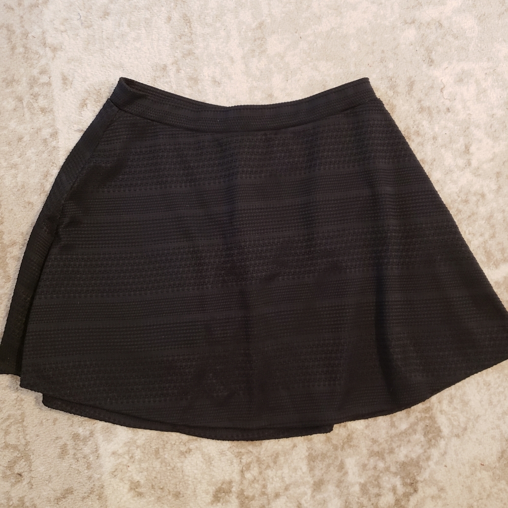Black mini skirt